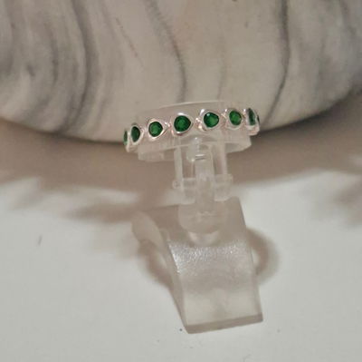 ANILLO PLATA 925 CIRCULOS DE ZIRCONES