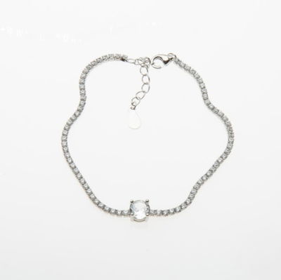 PULSERA PLATA CON CUBIC Y ZIRCON