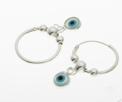 ARO ARGOLLA PLATA 925 DIJE OJITO