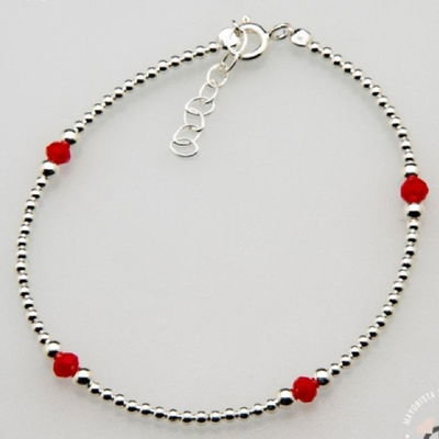 PULSERA PLATA 925 CRISTALES CHECOS