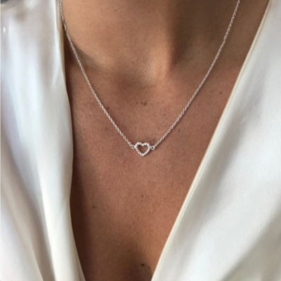 COLLAR PLATA LISA CORAZON