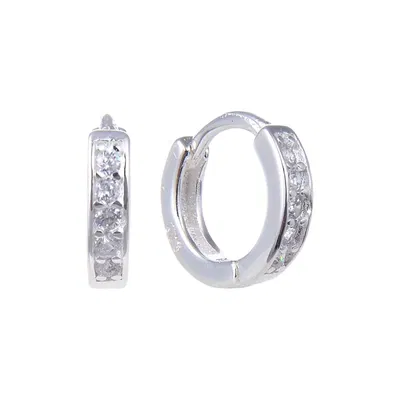 ARGOLLAS PLATA CON ZIRCONES 10mm