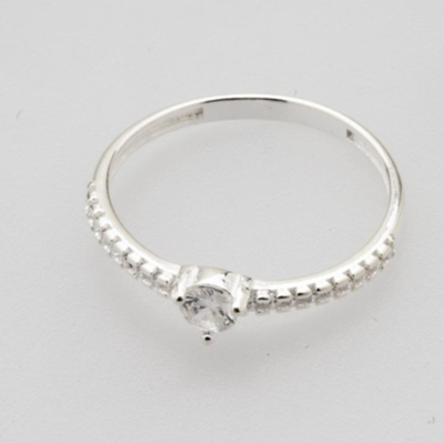 ANILLO PLATA 925 CORAZON ZIRCON CRISTALES