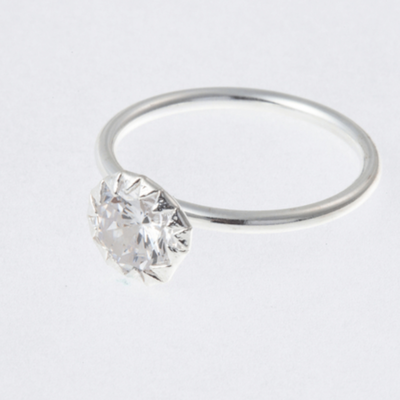 ANILLO PLATA Y ZIRCON