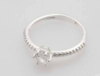 ANILLO PLATA 925 ZIRCON Y CRISTALES