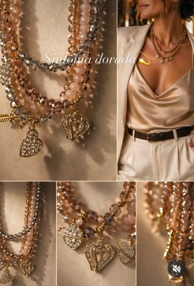 COLLAR CRISTALES CON DIJES
