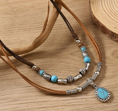 COLLAR INDIA TURQUESAS