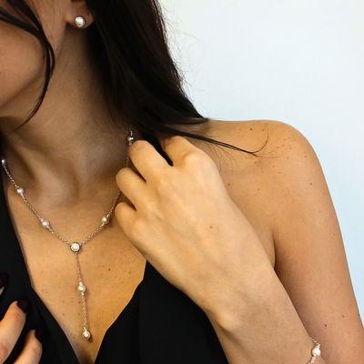 Collar Sofía Plata 925 con Perla y Cristales de Austria Auténticos (Swarovski®)