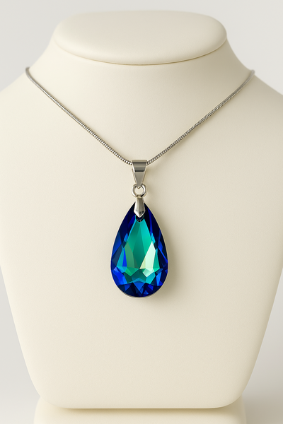 Collar Gota Plata 925 y Cristales de Austria Auténticos (Swarovski®)