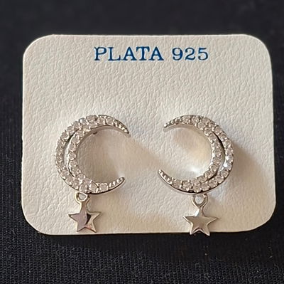 Aros Plata Italiana Rodinada Microcristales