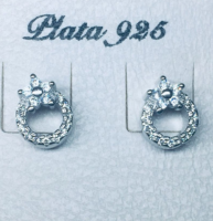 Aros Redondos con Estrella Plata 925