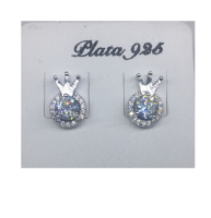 Aros Plata 925 Estilo Pandora Corona