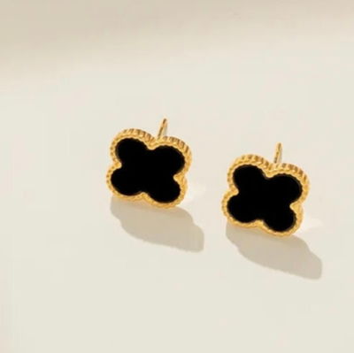 Aros Baño Oro Estilo Van Cleef