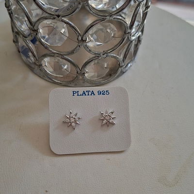 Aros Plata 925 Star Micropavee