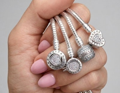 Pulseras Plata y Cubics Estilo Pandora