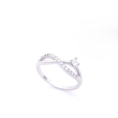 ANILLO INFINITO BRILLANTE – Plata 925 con Zirconia & Swarovski 