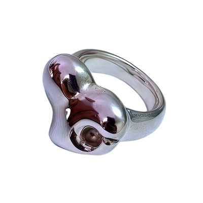 ANILLO CORAZÓN INFLADO – Plata 925 diseño moderno 