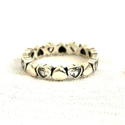 ANILLO CORAZONES – Plata 925 con Zircones