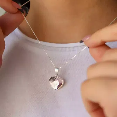 DIJE CORAZÓN [Cristal Auténtico de Austria®] con Base de Plata 925 – MOM