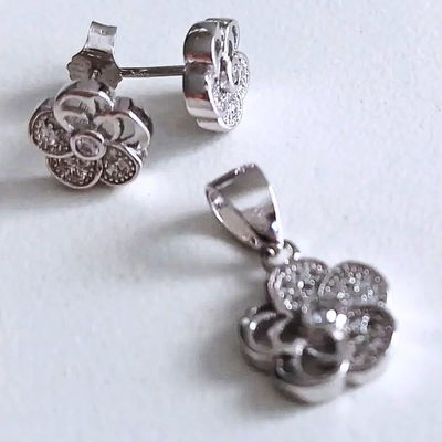 SET PLATA 925 – Dije y Aros | Lua Zirconia Collection