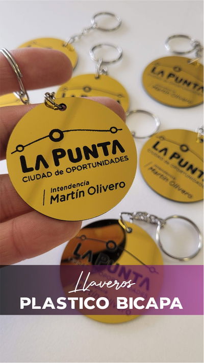 Llavero Plástico Bicapa