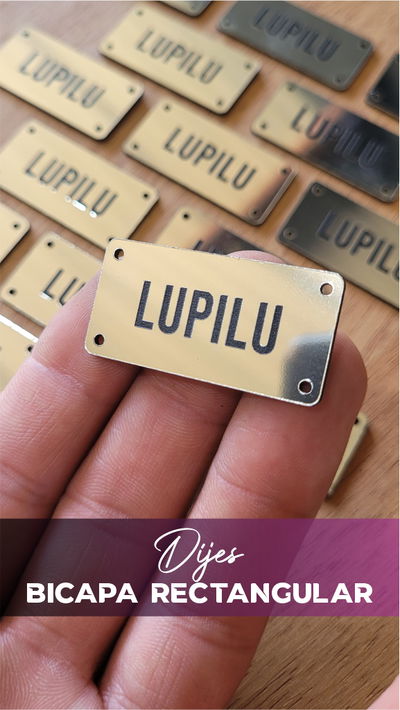 Dije Bicapa Rectangular