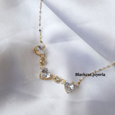 Collar 3 corazones 