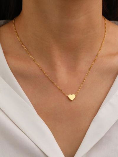 Collar corazón dorado 