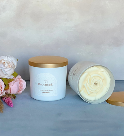 Vela Oli blanca - 200 gr.