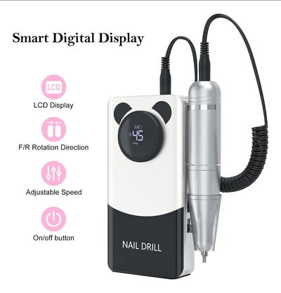 Torno Profesional Para Uñas 45000 Rpm Eléctrico Recargable Con Accesorios