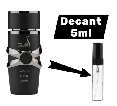 Asad Elixir decant 5ml -20% transferencia $9500