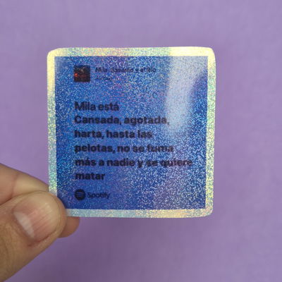 Mila Spotify -holo brillo-