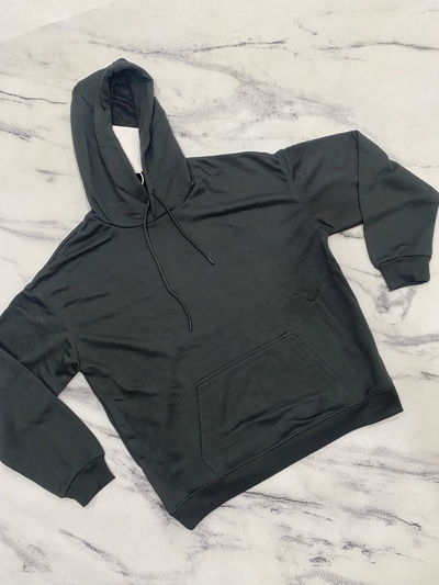 Buzo Canguro Algodón Rustico - Negro