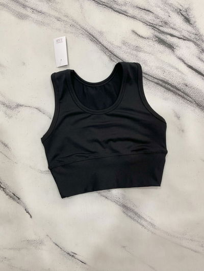 Top Faja Lycra - Negro