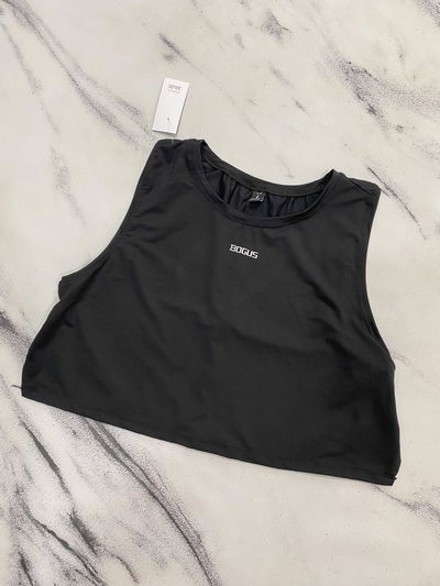Muscu Crop Lycra Liviana - Negro