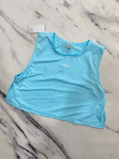 Muscu Crop Lycra Liviana - Celeste
