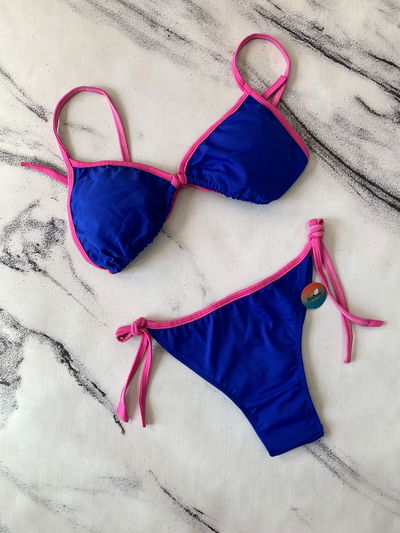 Bikini Less Bahia Azul Francia y Fucsia