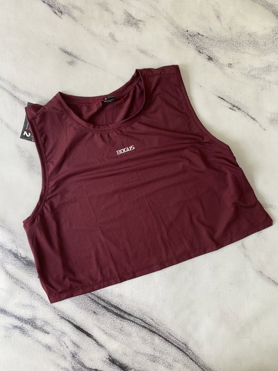 Muscu Crop Lycra Liviana - Bordo