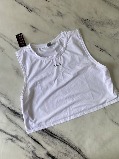 Muscu Crop Lycra Liviana - Blanco