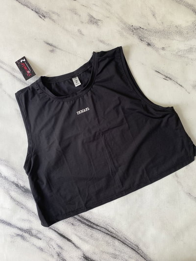 Muscu Crop Lycra Liviana - Negra