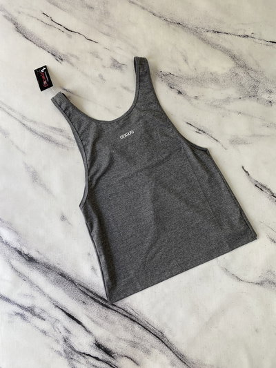 Muscu con Tajo Lycra Liviana - Gris Jaspeado