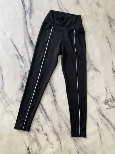 Calza Larga Lycra Vena - Negra
