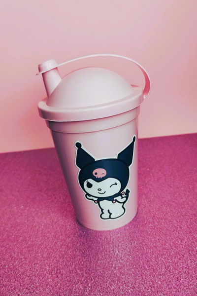 Vaso de plástico tapa con pico 300cc