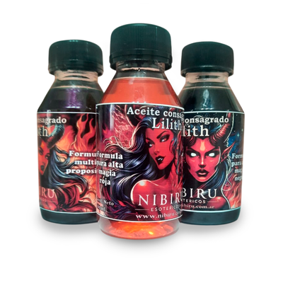 Pack aceite de Lilith Magia Roja + Magia Negra + Multiproposito