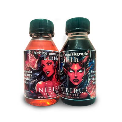 Pack aceite de Lilith Magia Roja + Magia Negra