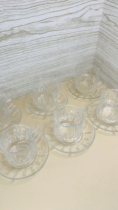 Juego de Tazas de vidrio x 6