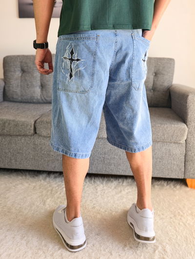 Bermuda Jean baggy DISEÑO CRUZ