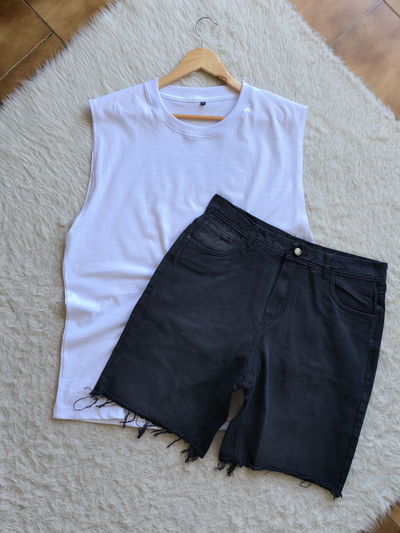 Combo 2 Musc + Bermuda mom gris