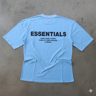 Remera over Essentials Celeste