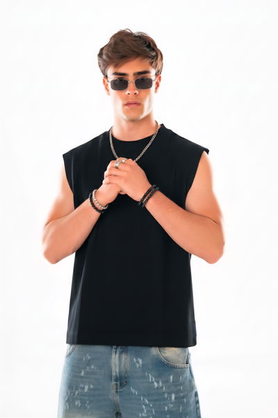 Musculosa lisa oversize